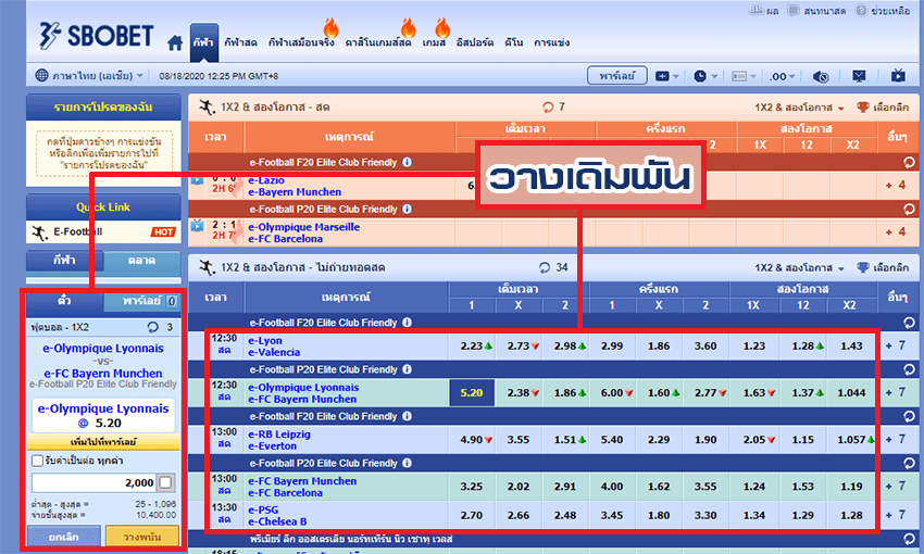 วางเดิมพันบอล 1X2